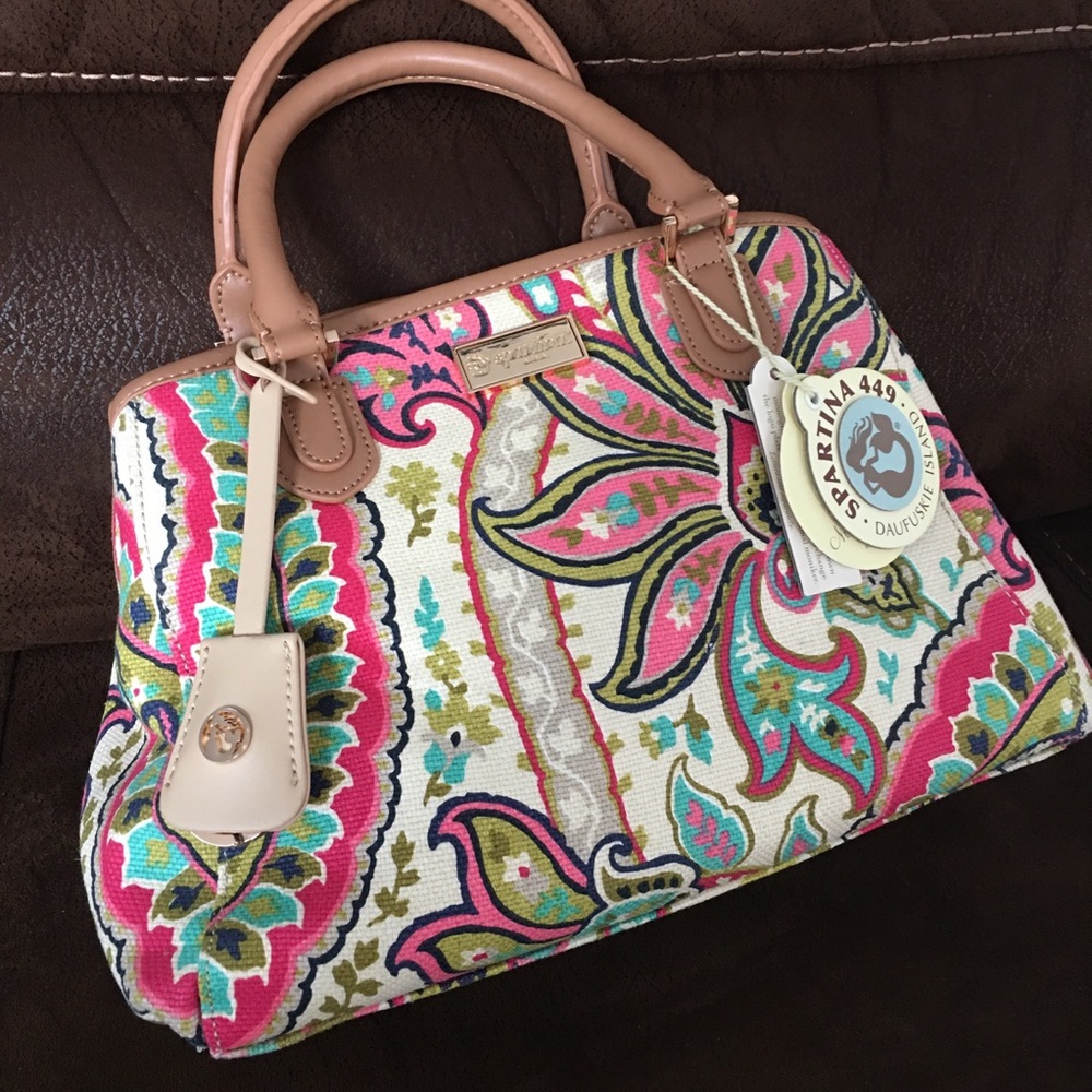 Spartina NEW!!!!! Salt Meadow Grace Satchel - Picture 8 of 11